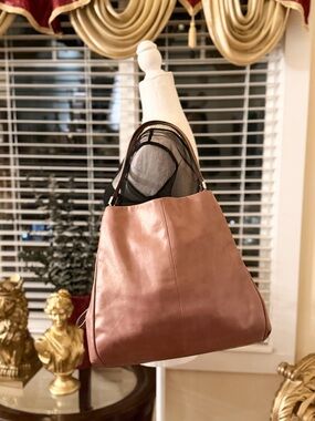 COACH Rose Gold Madison Leather Phoebe Shoulder Bag with Dust Bag